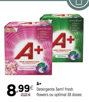 Coviran A+ Detergente 3em1 fresh flowers ou optimal 38 doses promoção