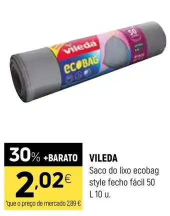 Coviran VILEDA Saco do lixo ecobag style fecho fácil promoção