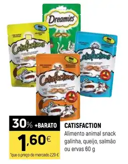 Coviran CATISFACTION Alimento animal snack galinha, queijo, salmão ou ervas promoção