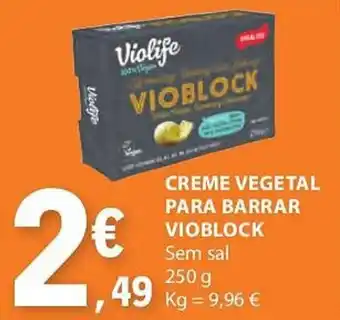 E.Leclerc Creme vegetal para barra vioblock promoção