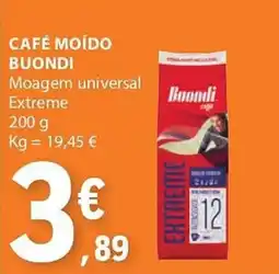 E.Leclerc Café moído buondi promoção