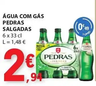 E.Leclerc Água com gás pedras salgadas promoção