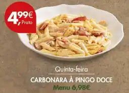 Pingo Doce Carbonara à pingo doce promoção