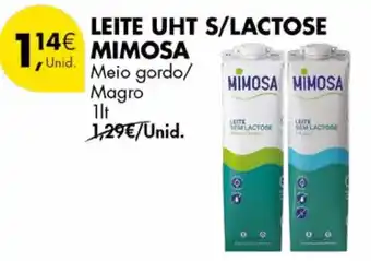 Pingo Doce Leite uht s/lactose mimosa promoção