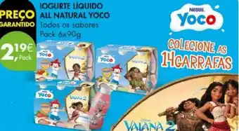 Pingo Doce Iogurte líquido all natural yoco promoção