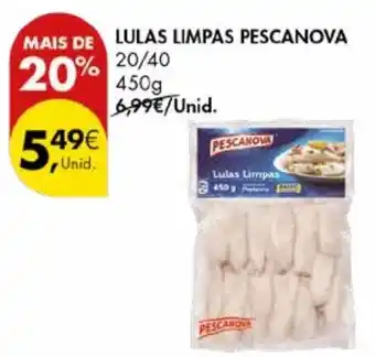 Pingo Doce Lulas limpas pescanova 20/40 promoção