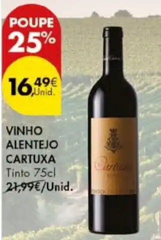 Pingo Doce Vinho alentejo cartuxa tinto promoção