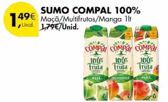 Pingo Doce Sumo compal 100% promoção