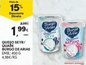 Continente Queijo Skyr/Quark Burgo de Arias 400g promoção