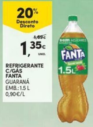 Continente Refrigerante c/Gás Fanta 1,5L promoção