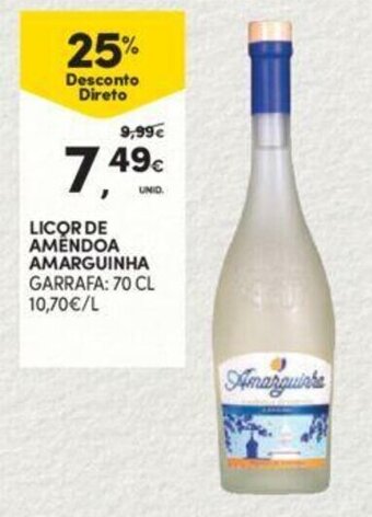 Continente Licor de Amêndoa Amarguinha 70cl promoção