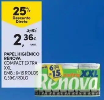 Continente Papel Higiénico Renova 15 rolos promoção
