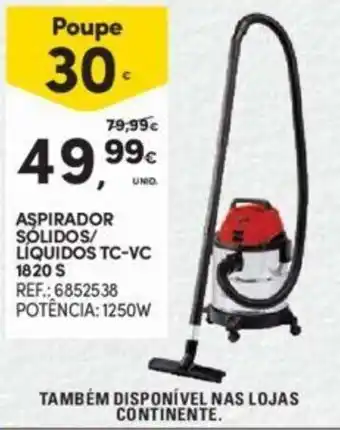 Continente Aspirador Sólidos & Líquidos TC-VC 1820 S promoção