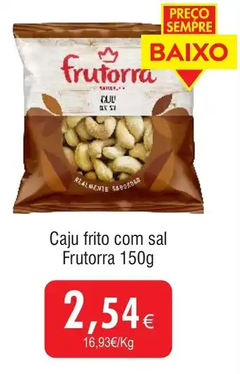 Froiz Caju frito com sal Frutorra promoção