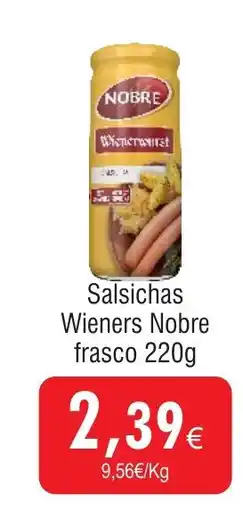 Froiz Salsichas Wieners Nobre frasco promoção