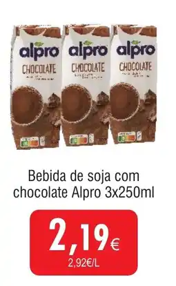 Froiz Bebida de soja com chocolate Alpro promoção