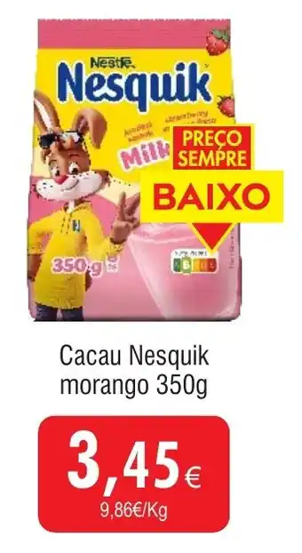 Froiz Cacau Nesquik morango promoção