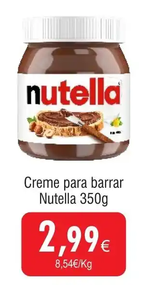 Froiz Creme para barrar Nutella promoção