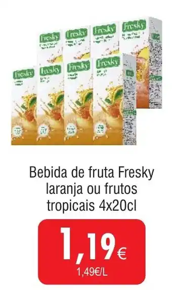 Froiz Bebida de fruta Fresky laranja ou frutos tropicais promoção