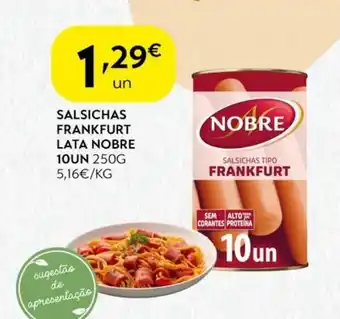 Spar Salsichas frankfurt lata nobre 10un promoção