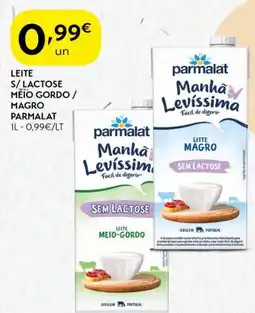 Spar Leite s/lactose meio gordo / magro parmalat promoção