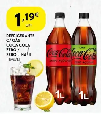 Spar Refrigerante c/ gás coca cola zero / zero lima promoção