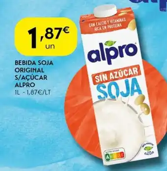 Spar Bebida soja original s/açúcar alpro promoção