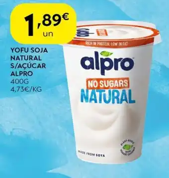 Spar Yofu soja natural s/açúcar alpro promoção