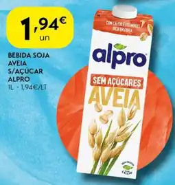 Spar Bebida soja aveia s/açúcar alpro promoção