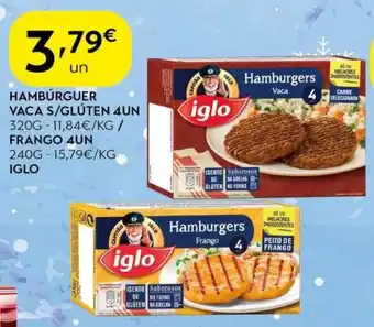 Spar Hamburguer vaca s/glúten 4un/ frango 4un glo promoção