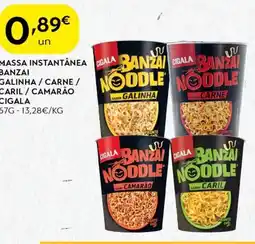 Spar Massa instantânea banzai galinha/carne / caril/camarão cigala promoção