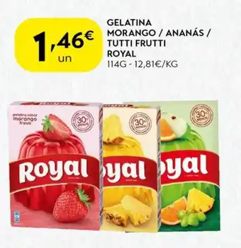 Spar Gelatina morango / ananás / tutti frutti royal promoção