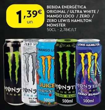 Spar Bebida energética original / ultra white / mango loco / zero / zero lewis hamilton monster promoção