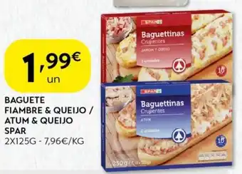 Spar Baguete fiambre & queijo / atum & queijo spar promoção