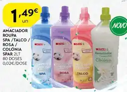 Spar Amaciador roupa spa/talco/ rosa / colónia spar promoção