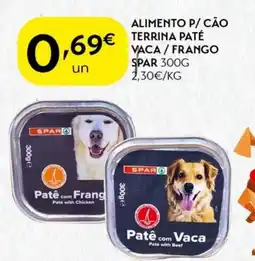 Spar Alimento p/ cão terrina paté vaca/frango spar promoção