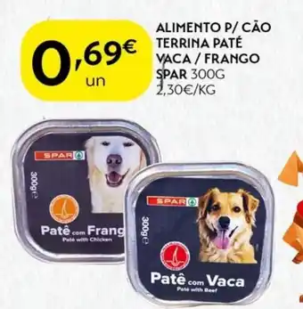 Spar Alimento p/ cão terrina paté vaca/frango spar promoção