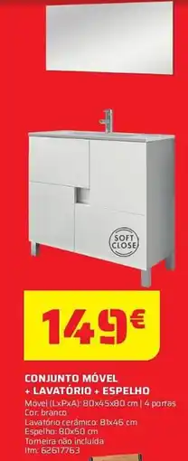 Bricomarché Conjunto móvel + lavatório + espelho promoção