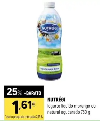 Coviran Nutrégi logurte líquido morango ou natural açucarado promoção