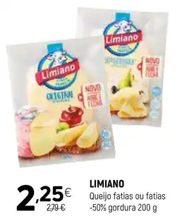 Coviran Limiano Queijo fatias ou fatias -50% gordura promoção