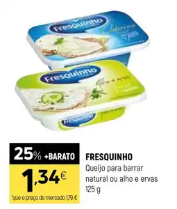 Coviran FRESQUINHO Queijo para barrar natural ou alho e ervas promoção