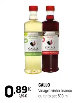 Coviran GALLO Vinagre vinho branco ou tinto pet promoção