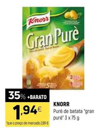 Coviran Knorr Puré de batata "gran puré" promoção