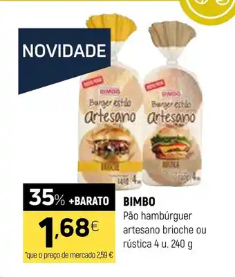 Coviran BIMBO Pão hambúrguer artesano brioche ou rústica promoção