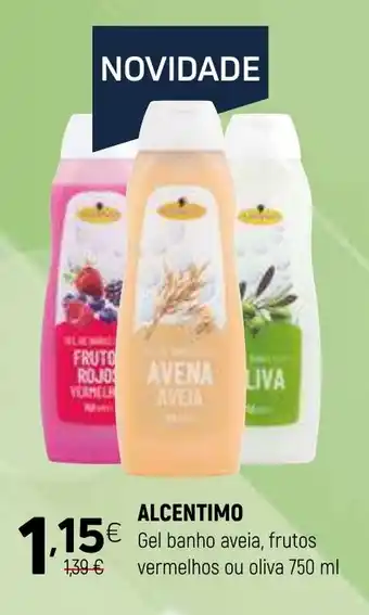 Coviran ALCENTIMO Gel banho aveia, frutos vermelhos ou oliva promoção