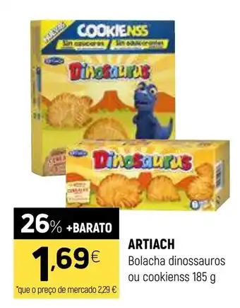 Coviran ARTIACH Bolacha dinossauros ou cookienss promoção