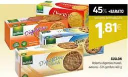 Coviran GULLON Bolacha digestive muesli, aveia ou -33% gordura promoção