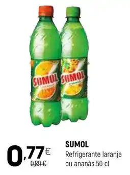 Coviran SUMOL Refrigerante laranja ou ananás promoção