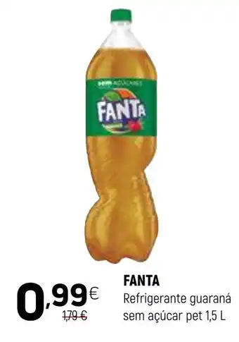 Coviran FANTA  Refrigerante guaraná sem açúcar pet promoção