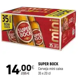 Coviran SUPER BOCK Cerveja mini caixa promoção